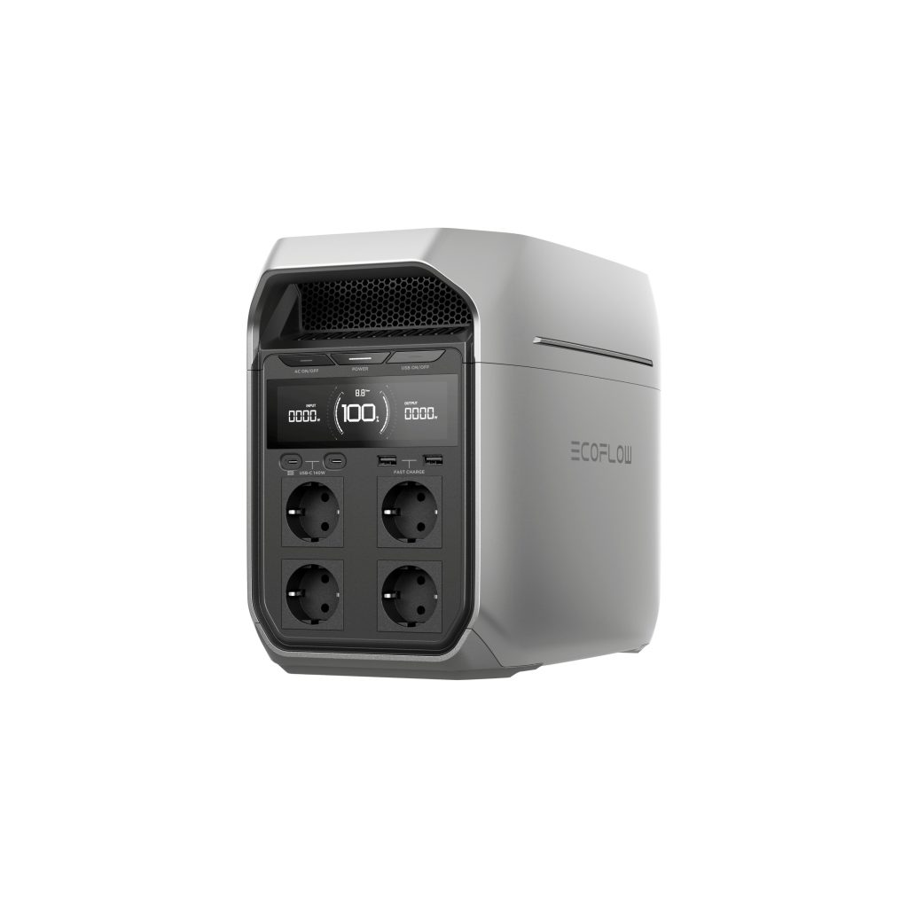 EcoFlow DELTA 3 — connector panel with European sockets (EU Schuko)
