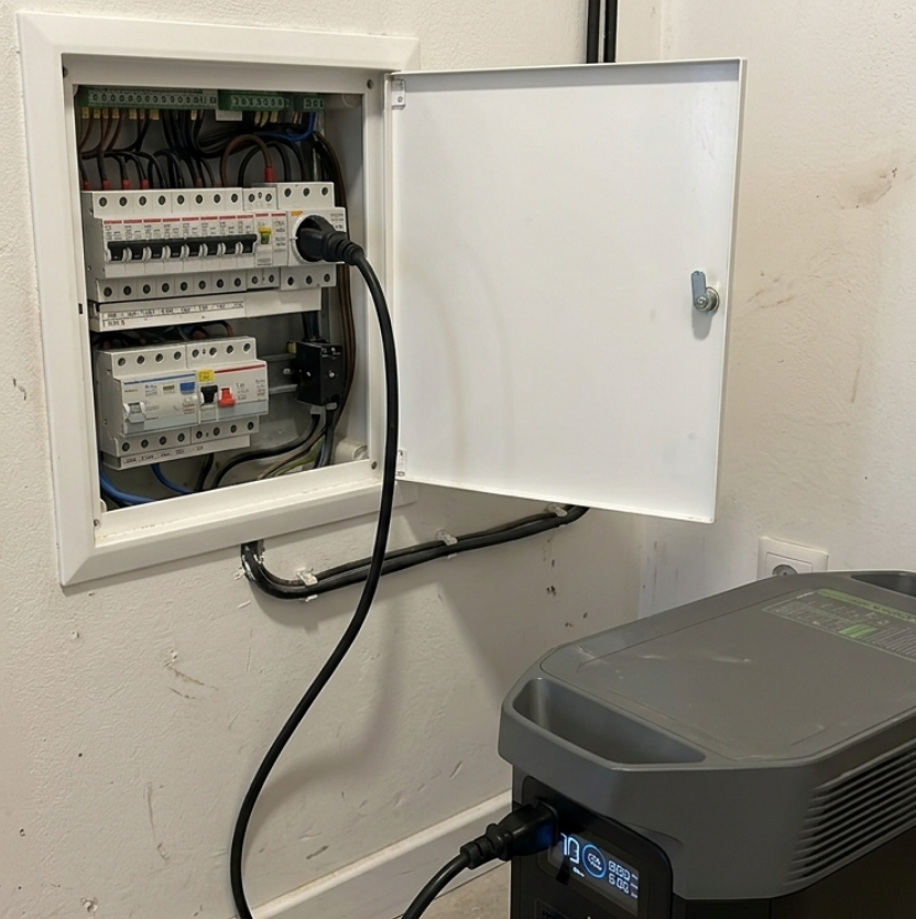 Panel after installation: Ecoflow Delta 2 MAX