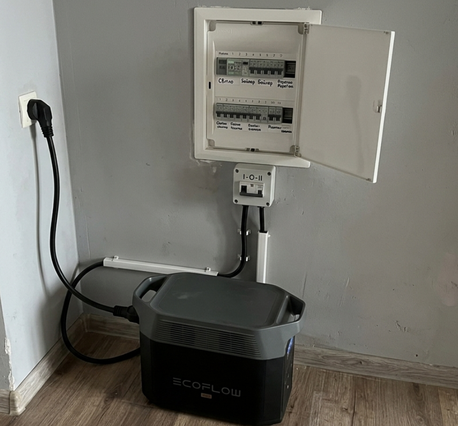 Panel after installation: Ecoflow Delta 2 MAX