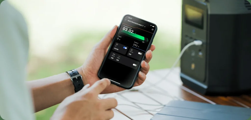 Управление EcoFlow DELTA 2 через приложение EcoFlow на смартфоне