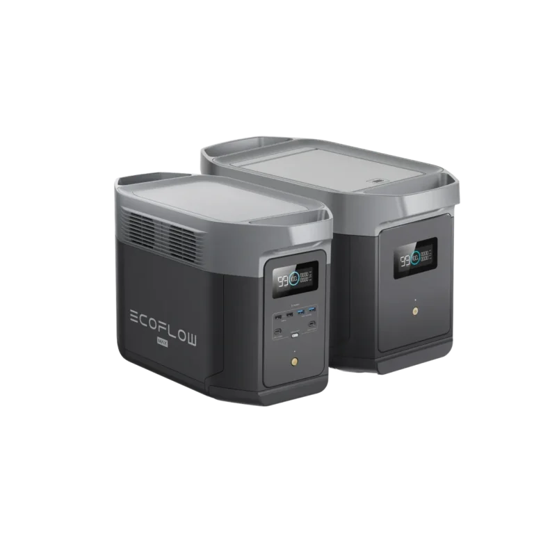 EcoFlow DELTA 2 Max рядом с дополнительной батареей DELTA 2 Max Smart Extra Battery