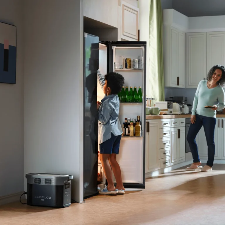 EcoFlow DELTA 2 Max as backup power for a fridge in the kitchen