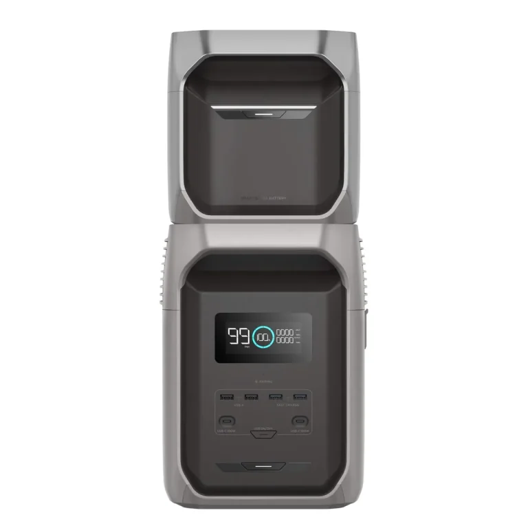 EcoFlow DELTA 3 1500 с установленной сверху дополнительной батареей DELTA 3 Smart Extra Battery