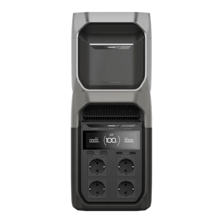 EcoFlow DELTA 3 с дополнительной батареей DELTA 3 Smart Extra Battery, установленной сверху