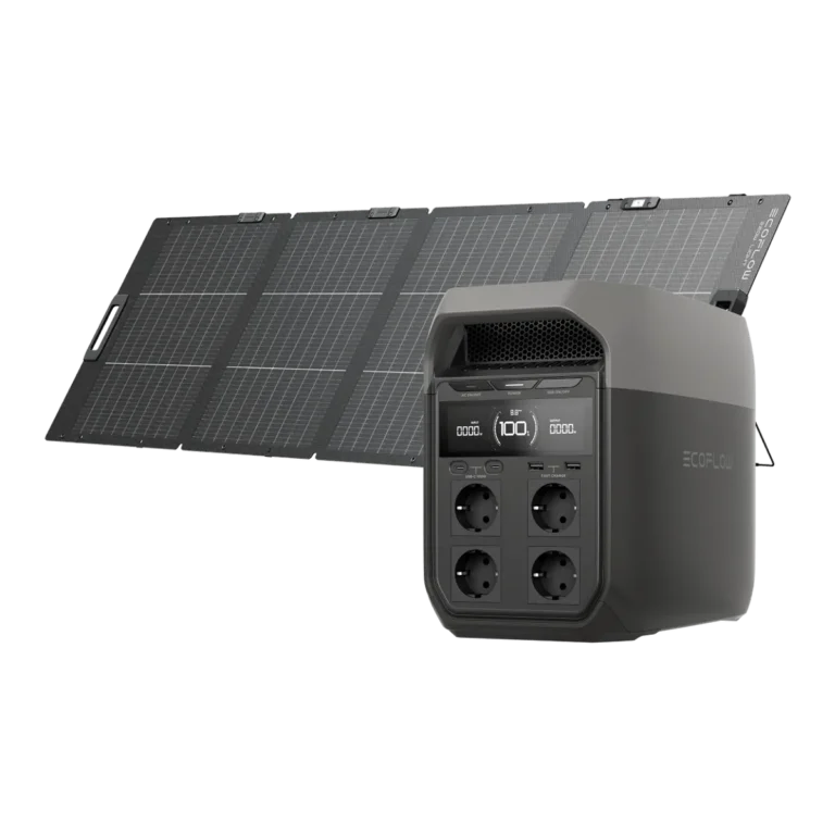 EcoFlow DELTA 3 with a 220 W EcoFlow portable solar panel