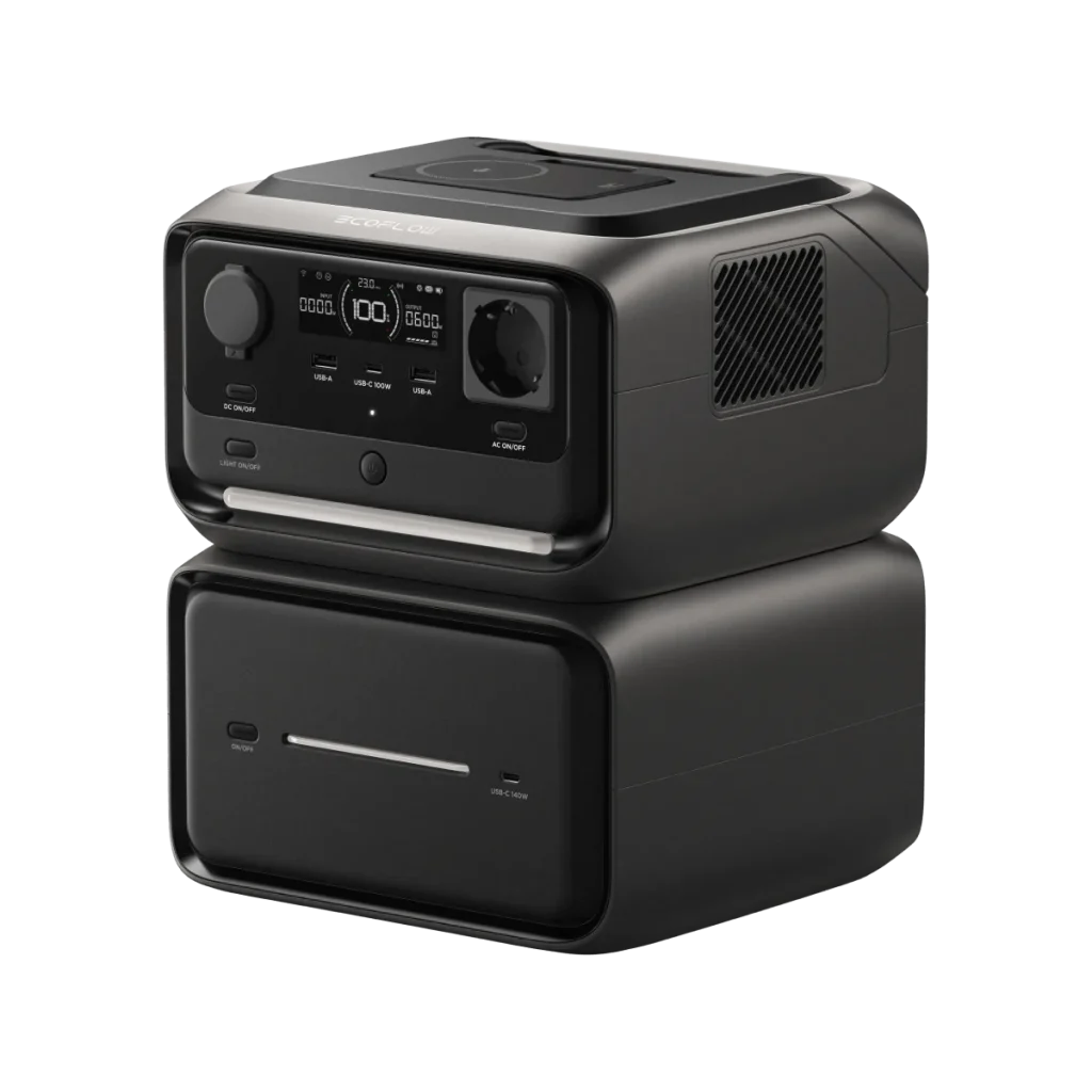 Комплект EcoFlow RIVER 3 Max Plus Wireless: станція RIVER 3 Plus Wireless на додатковій батареї EB600