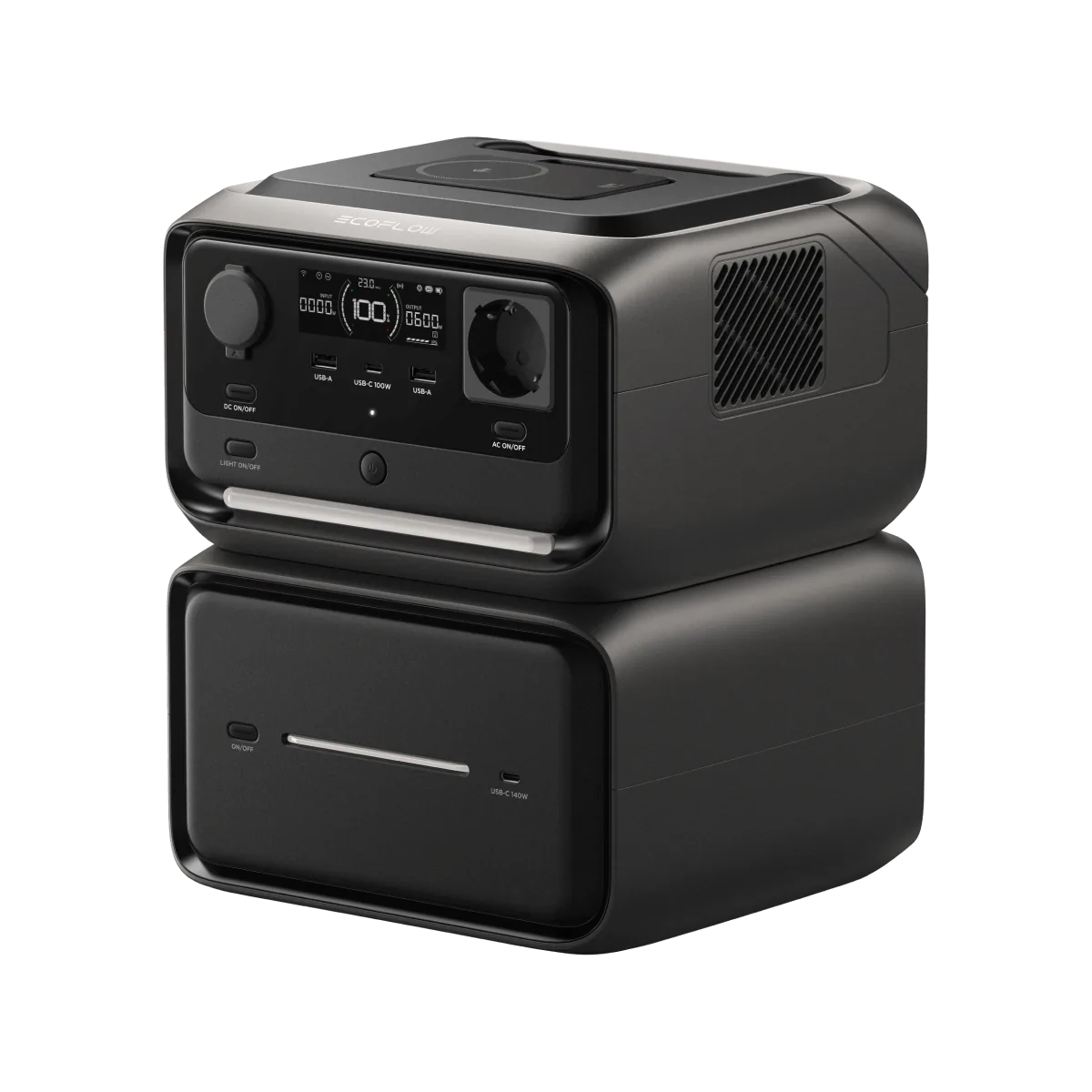 Комплект EcoFlow RIVER 3 Max Plus Wireless: станція RIVER 3 Plus Wireless на додатковій батареї EB600