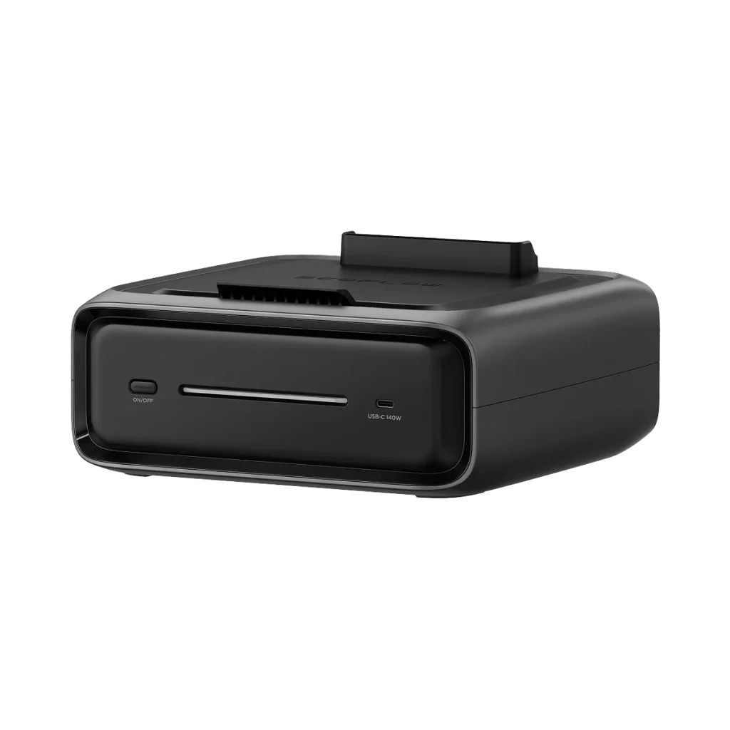 Додаткова батарея EcoFlow RIVER 3 Plus Smart Extra Battery EB300 на 286 Вт·год, вигляд спереду з портом USB-C