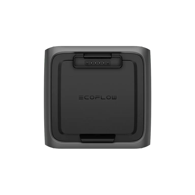 Верхня панель EcoFlow EB300 з контактами pogo pin і напрямним виступом для станції