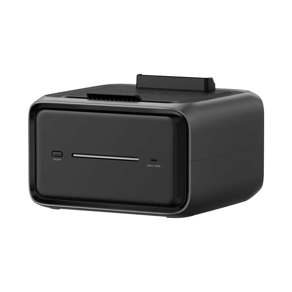 Додаткова батарея EcoFlow RIVER 3 Plus Smart Extra Battery EB600 на 572 Вт·год, вигляд спереду під кутом