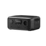 Зарядная станция EcoFlow RIVER 3 UPS спереди: розетка Schuko, USB-C на 100 Вт, два USB-A и автомобильный выход