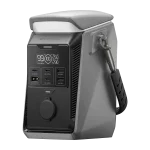 Зарядна станція EcoFlow TRAIL Plus 300 DC з вбудованим ліхтарем зверху і знімною ручкою-кабелем USB-C